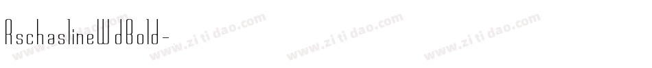 Rschasline Wd Bold字体转换